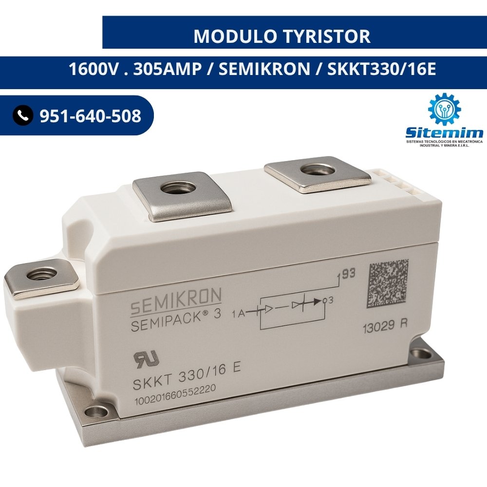 MODULO TIRISTOR 1600V . 305AMP / SEMIKRON / SKKT330/16E