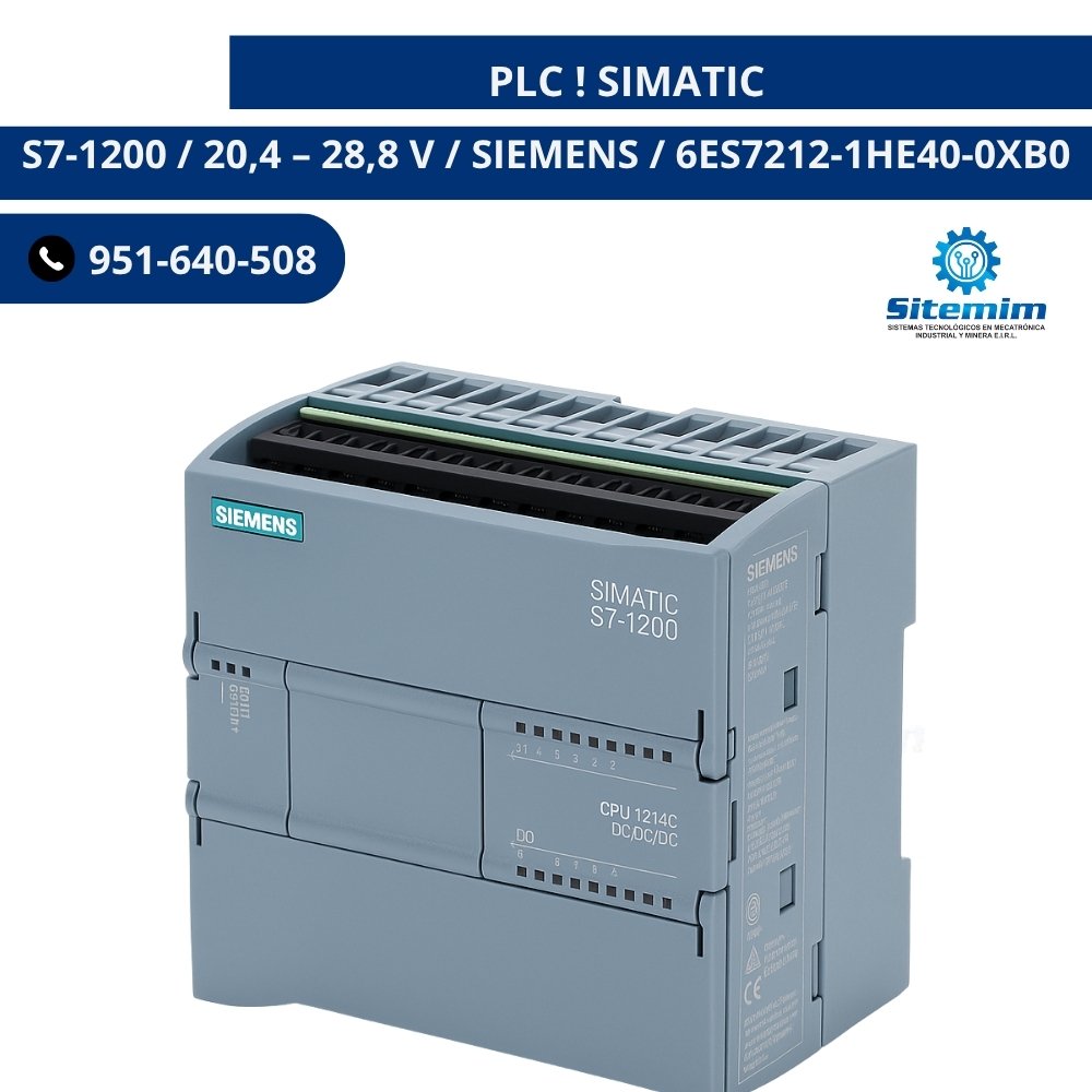 PLC ! SIMATIC S7-1200 / 20,4 – 28,8 V / SIEMENS / 6ES7214-1AG40-0XB0