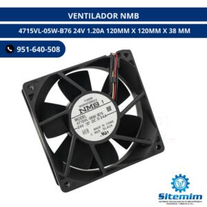 VENTILADOR NMB 4715VL-05W-B76 24V 1.20A 120MM X 120MM X 38 MM