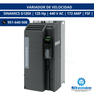 VARIADOR DE VELOCIDAD / SINAMICS G120X | 125 Hp | 440 V AC | 172 AMP | FSF |