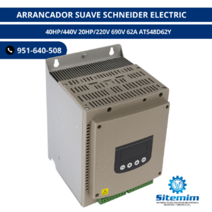 ARRANCADOR SUAVE SCHNEIDER ELECTRIC / 40HP/440V 20HP/220V 690V 62A ATS48D62Y