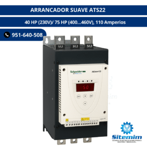 ARRANCADOR SUAVE ATS22 / 40 HP (230V)/ 75 HP (400…460V), 110 Amperios