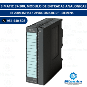 SIMATIC S7-300, MODULO DE ENTRADAS ANALOGICAS / ET 200M IM 153-1 24VDC SIMATIC DP SIEMENS