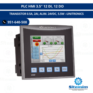 PLC HMI 3.5" 12 DI, 12 DO TRANSISTOR 0.5A, 2AI, ALIM. 24VDC, 5.5W