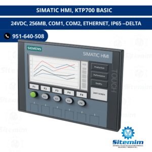 SIMATIC HMI, KTP700 BASIC 24VDC, 256MB, COM1, COM2, ETHERNET, IP65 DELTA
